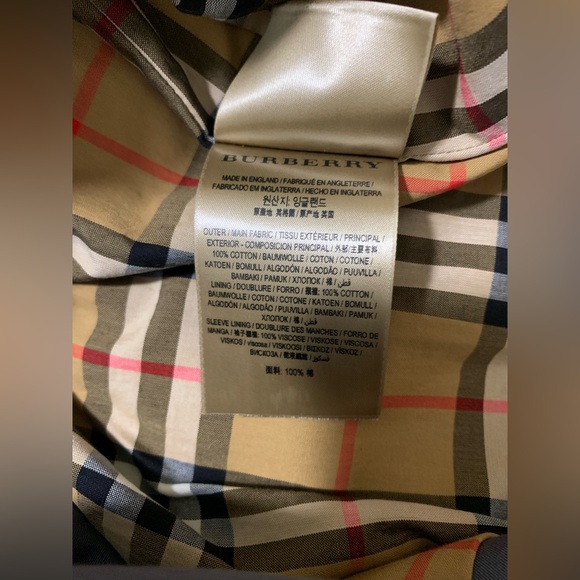 Authentic Burberry Kensington Long Check Print Lining‎ Trench Coat, Gray, 16 NWT - Picture 16 of 16